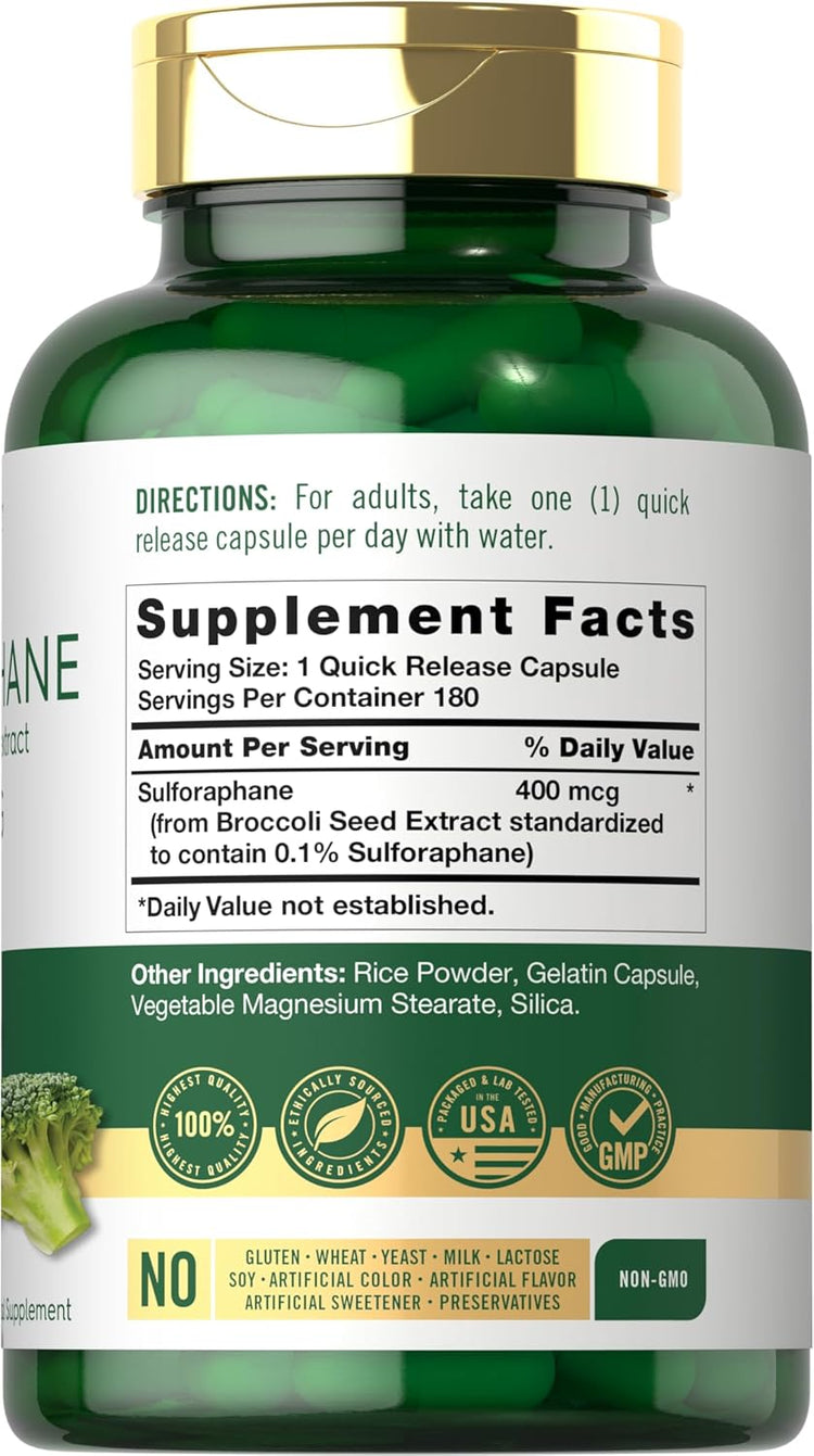 Sulforaphane Broccoli Sprout 400mcg | 180 Capsules