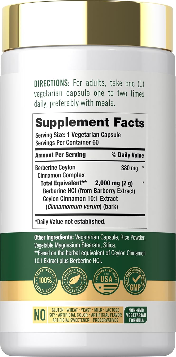 Berberina con Cannella di Ceylon | 60 Capsule