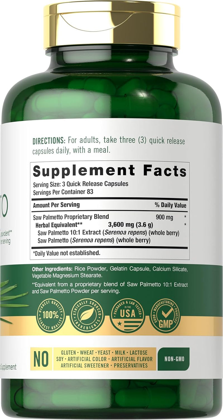 Saw Palmetto Extract | 250 Capsules