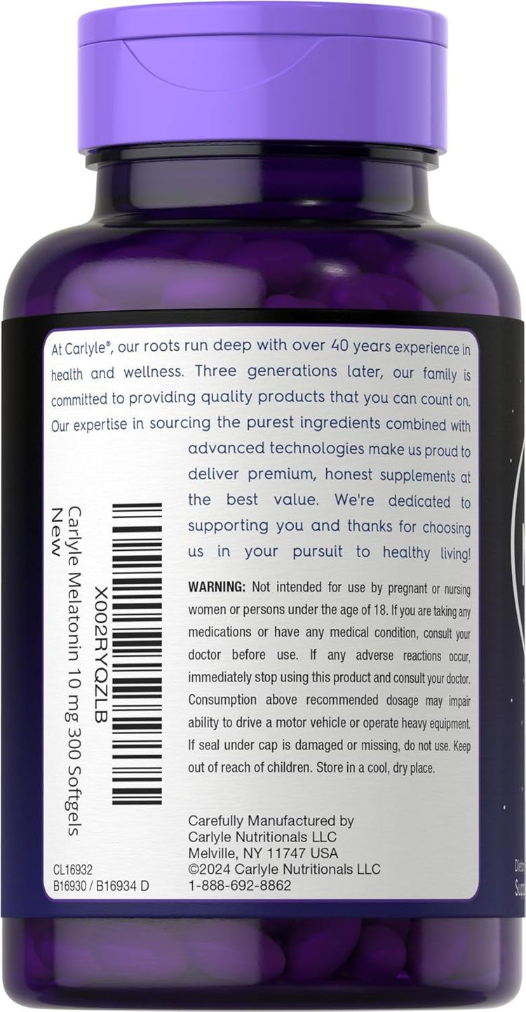 Melatonin 10mg | 300 Softgels