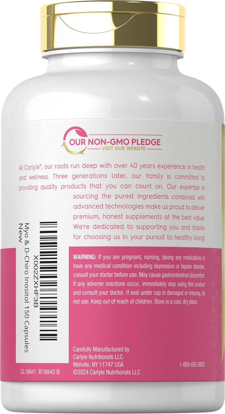 Myo-Inositolo & D-Chiro Inositolo 2060 mg per porzione | 150 Capsule