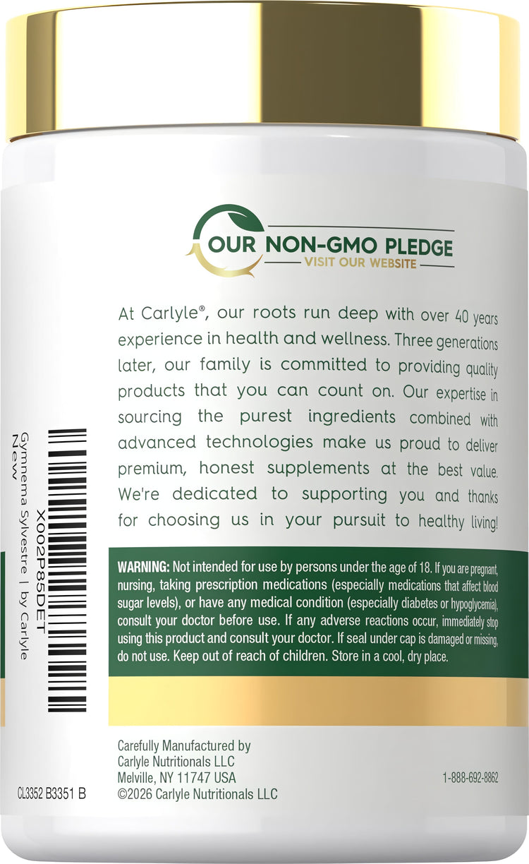Gymnema Sylvestre Leaf Extract | 200 Capsules