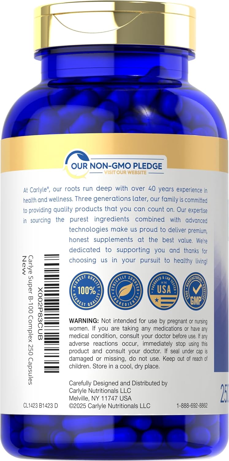 Vitamin B-100 Complex | 250 Capsules