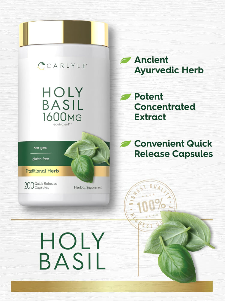 Product highlights graphic stating Ancient Ayurvedic Herb, Potent Concentrated Extract, Convenient Quick Release Capsules.