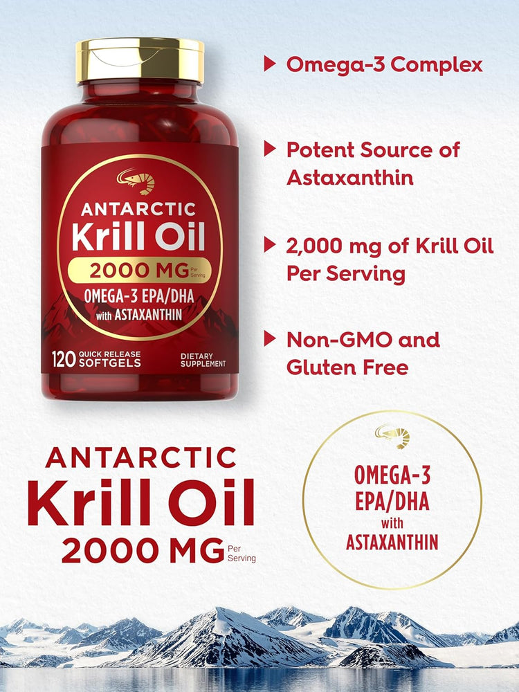 Antarctic Krill Oil 2000mg per serving | 120 Softgels