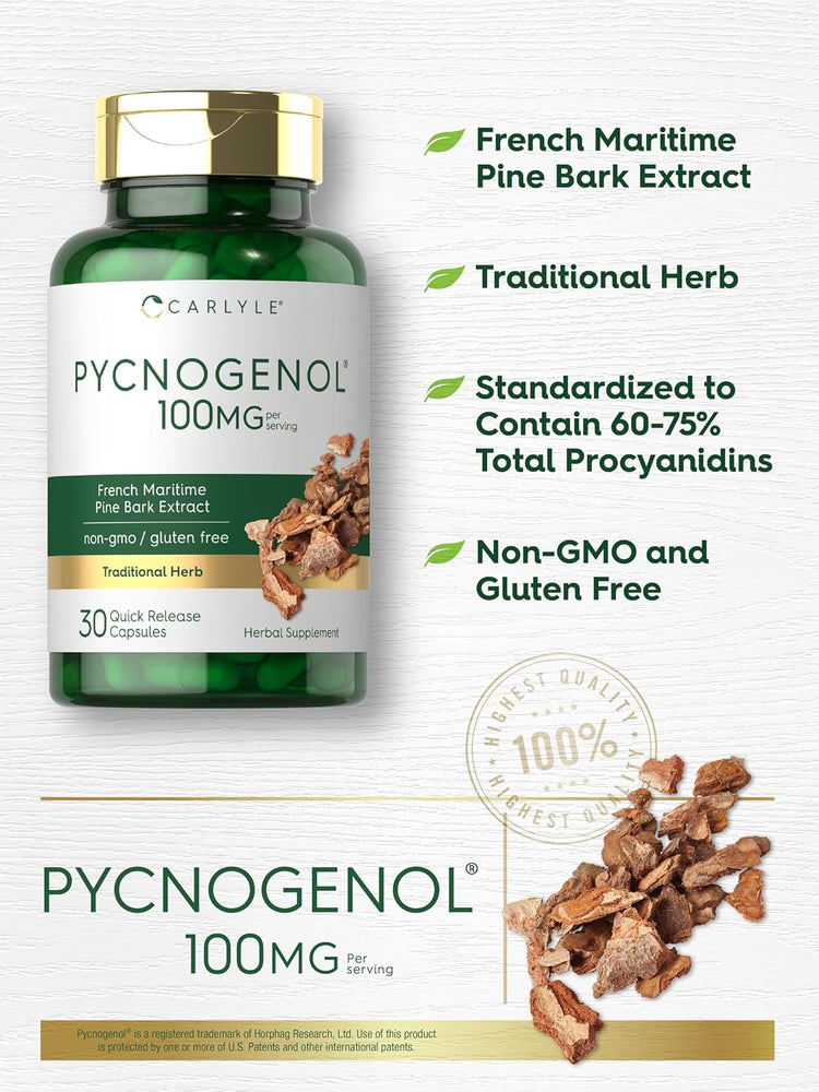 Pycnogenol 100mg per serving | 30 Capsules