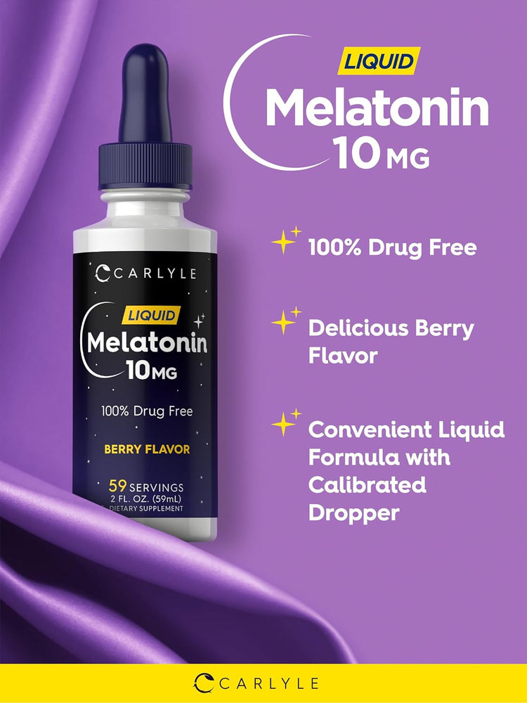 Melatonina 10mg | 2 fl oz Gotas Líquidas