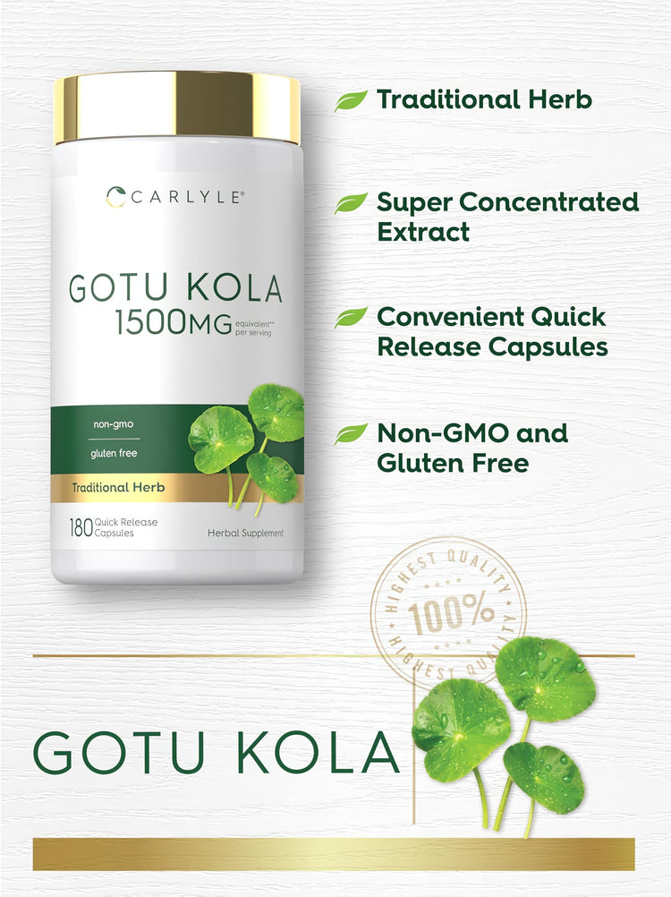 Gotu Kola | 180 Cápsulas