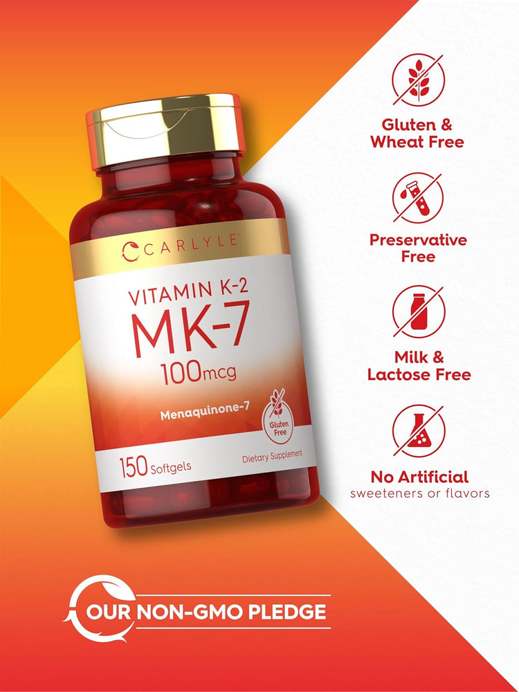 Vitamin K-2 MK-7 100mcg | 150 Softgels