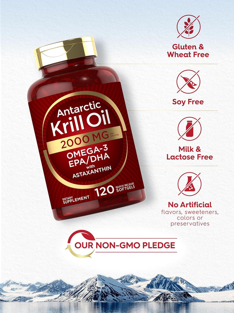 Olio di Krill Antartico 2000mg per porzione | 120 Softgel