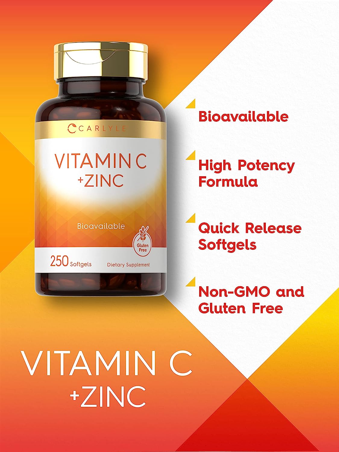 Vitamin C with Zinc  | 250 Softgels