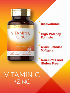 Vitamin C with Zinc  | 250 Softgels