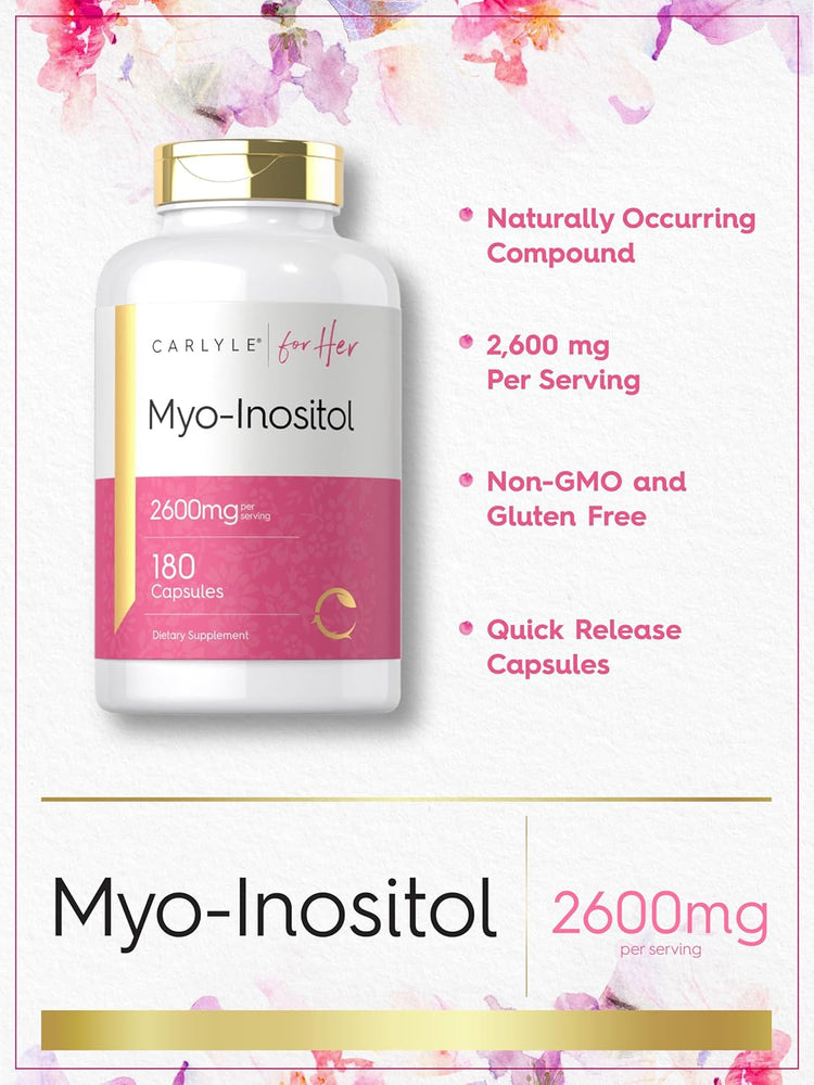 Myo-Inositol 2600mg por porção | 180 Cápsulas