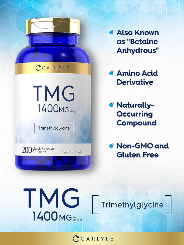TMG 1400mg par portion | 200 capsules
