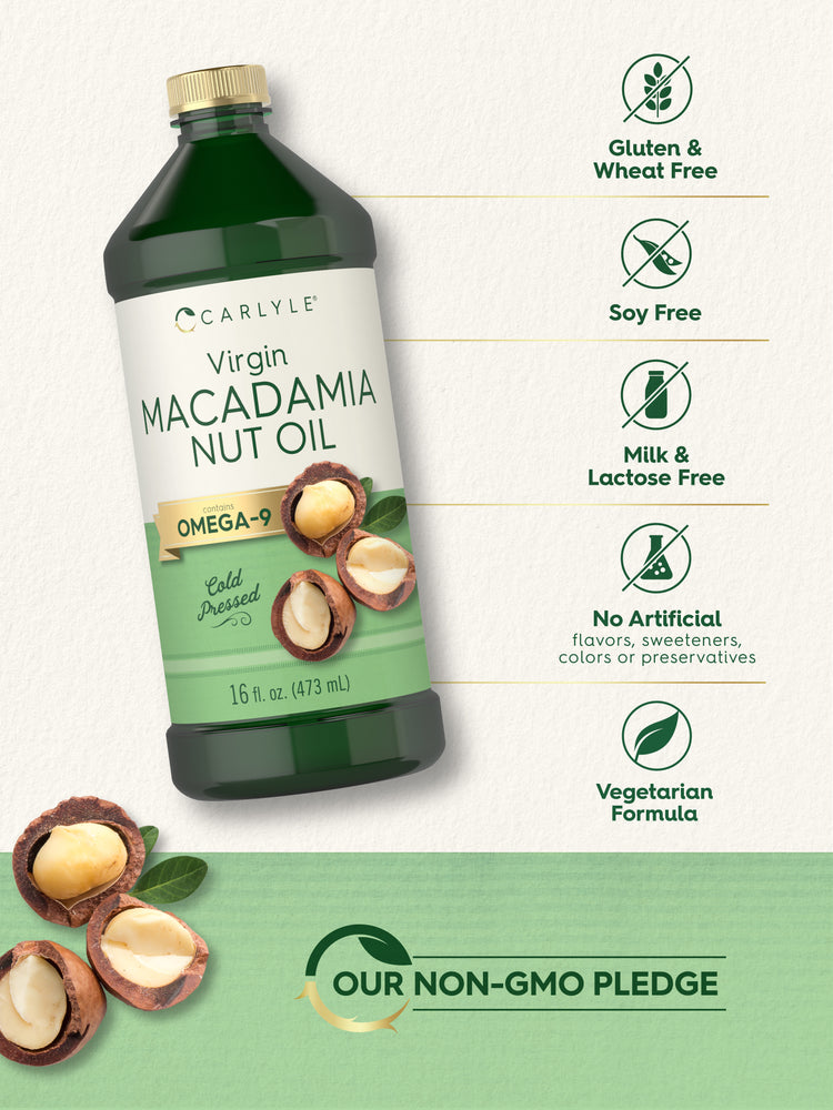 icons indicating Gluten & Wheat Free, Soy Free, Milk & Lactose Free, No Artificial flavors, sweeteners, colors or preservatives, Vegetarian Formula, and Our Non-GMO Pledge