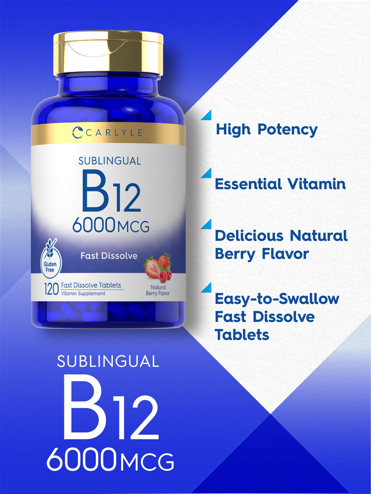 Graphic stating High Potency, Essential Vitamin, Delicious Natural Berry Flavor, Easy-to-Swallow Fast Dissolve Tablets