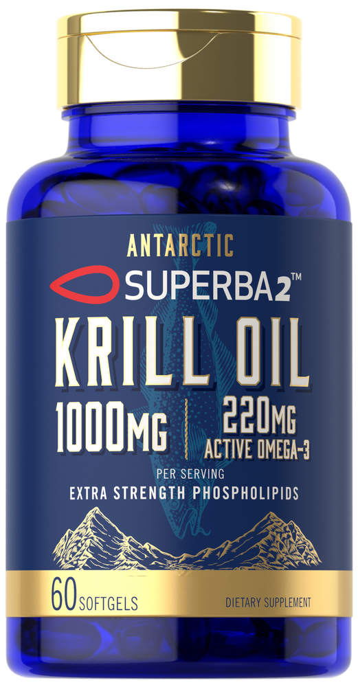 Aceite de Krill Antártico 1000mg por porción | 60 Cápsulas Blandas