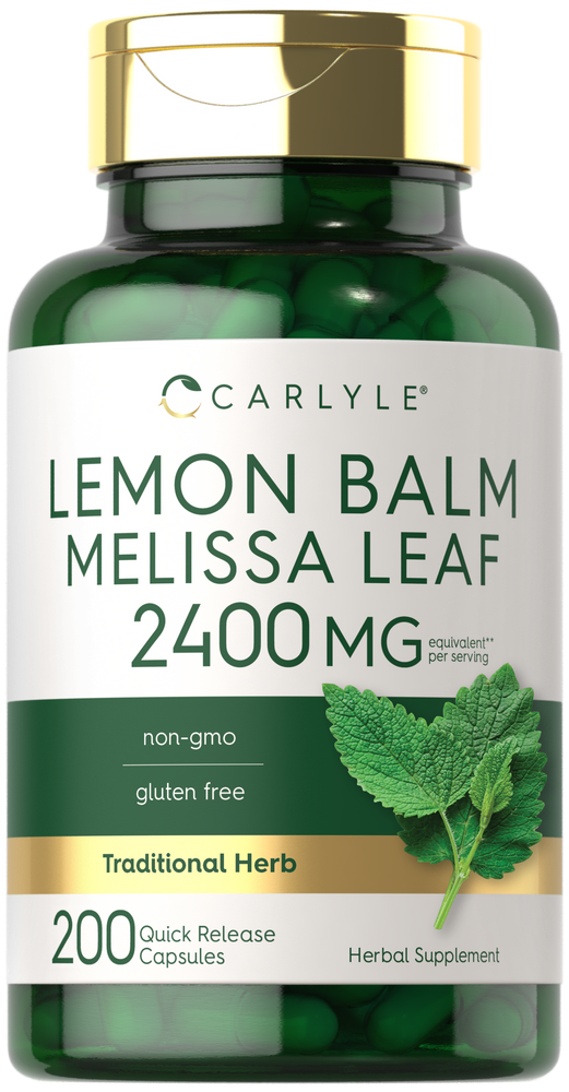 Lemon Balm Melissa Leaf 2400mg per serving | 200 Capsules