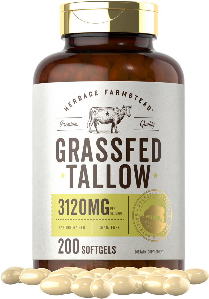Grass Fed Tallow 3120mg per serving | 200 Softgels