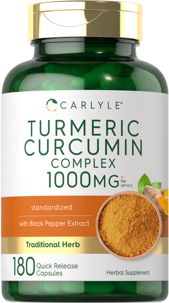 Turmeric Curcumin with Black Pepper | 180 Capsules