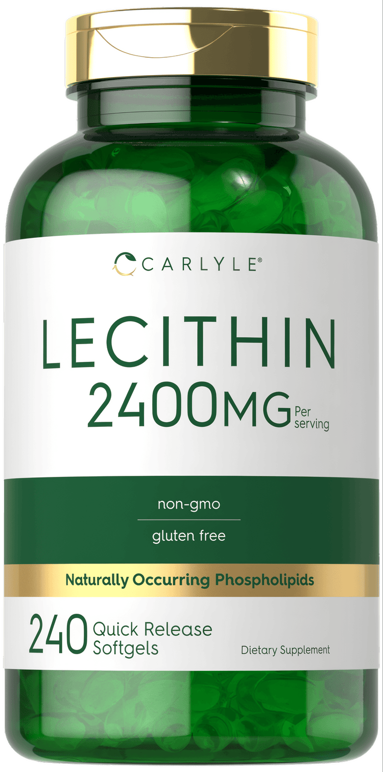 Lecitina 2400mg por porción | 240 Cápsulas Blandas