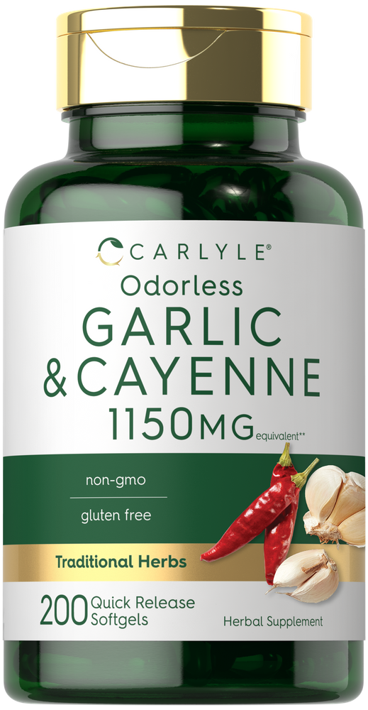 Odorless Garlic & Cayenne 1150 mg | 200 Softgels
