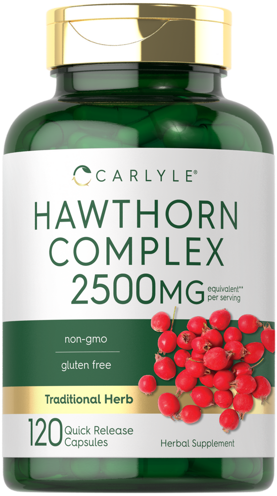 Complesso di Bacche di Biancospino 2500mg per porzione | 120 Capsule