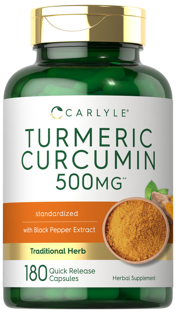 Kurkuma Curcumin mit Bioperine 500mg | 180 Kapseln