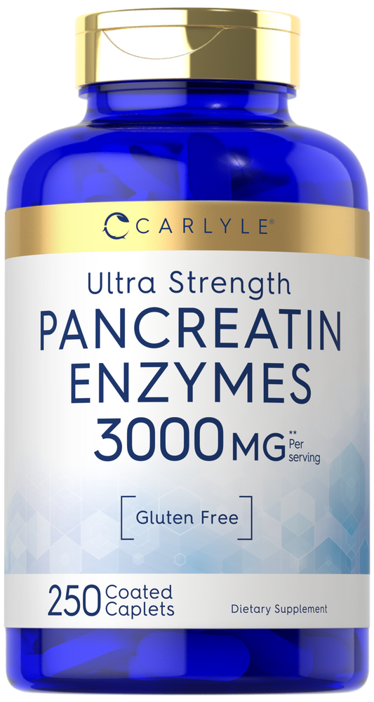 Enzimas Digestivas de Pancreatina 3000mg por porção | 250 Comprimidos