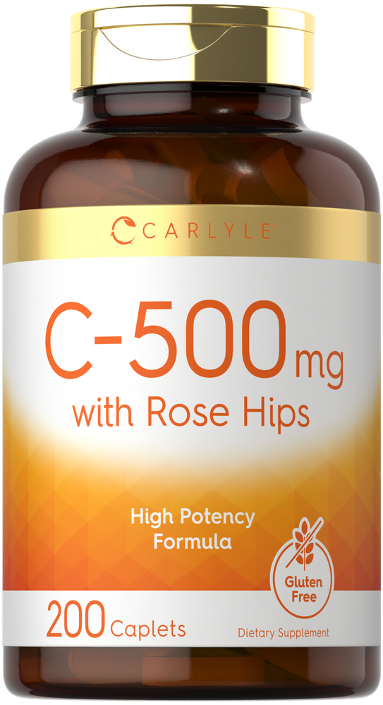 Vitamina C 500mg por porción con Escaramujo | 200 Tabletas
