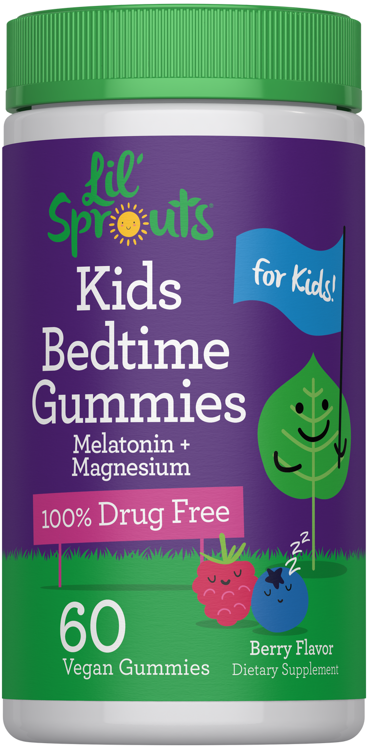 Gommes à la mélatonine et au magnésium pour enfants | 60 unités
