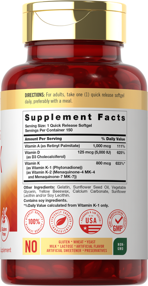 Vitamina ADK | 150 Cápsulas Gelatinosas