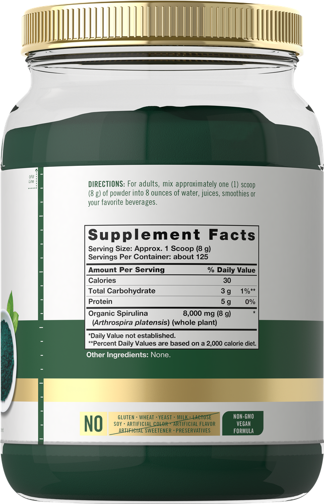 Spiruline Algue Bleu-Vert | Poudre 2.2lbs