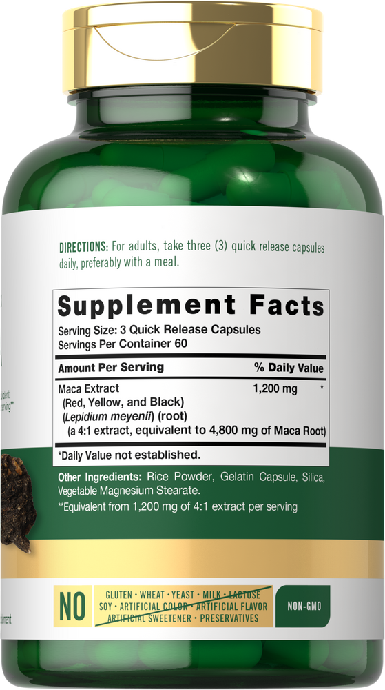 Maca Root 4800mg per serving | 180 Capsules
