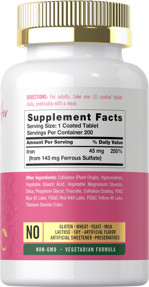 Ferro per Donne 45mg | 200 Compresse