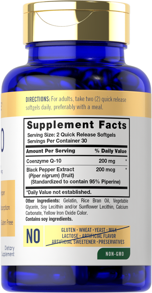 CoQ10 200mg per serving | 60 Softgels
