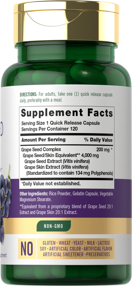 Traubenkernextrakt 4.000 mg | 120 Kapseln