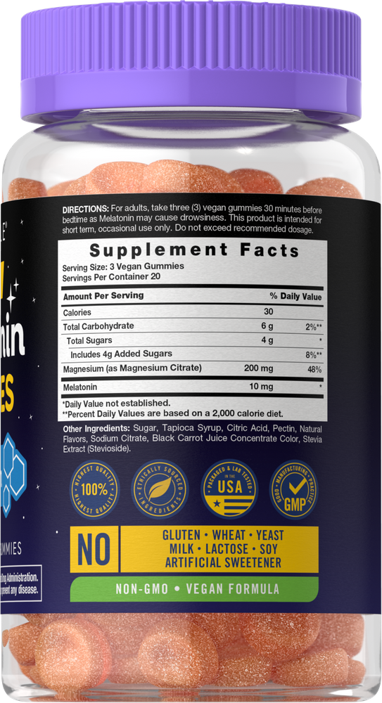 Melatonin 10mg per serving | 60 Gummies