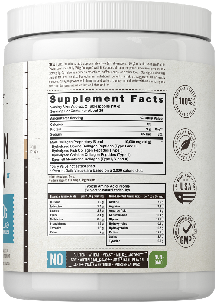 Proteína de Colágeno Múltiple | Polvo de 9oz