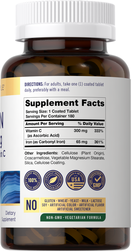 Ferro 65mg con Vitamina C | 180 Compresse