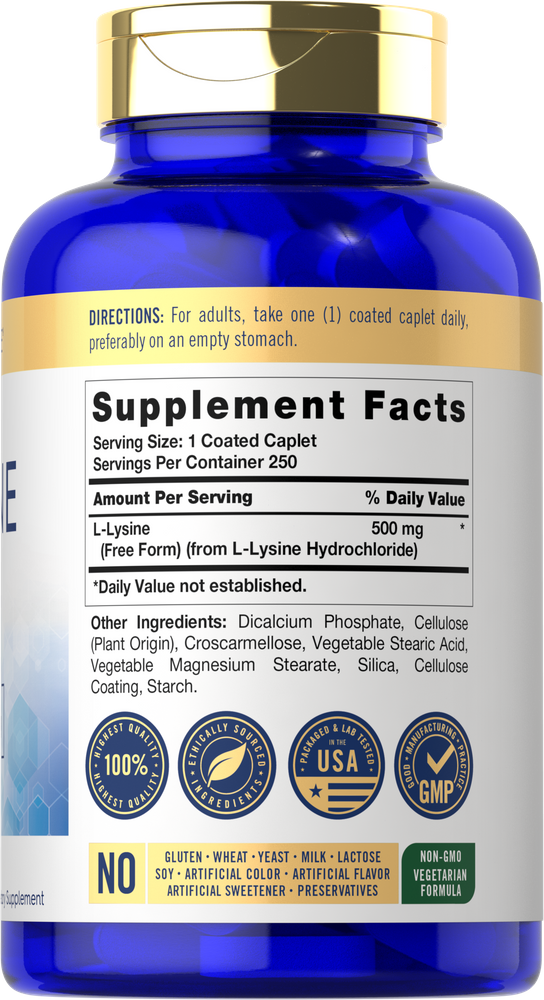 L-Lisina 500mg | 250 Comprimidos