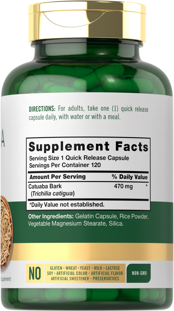 Corteza de Catuaba 470mg | 120 Cápsulas