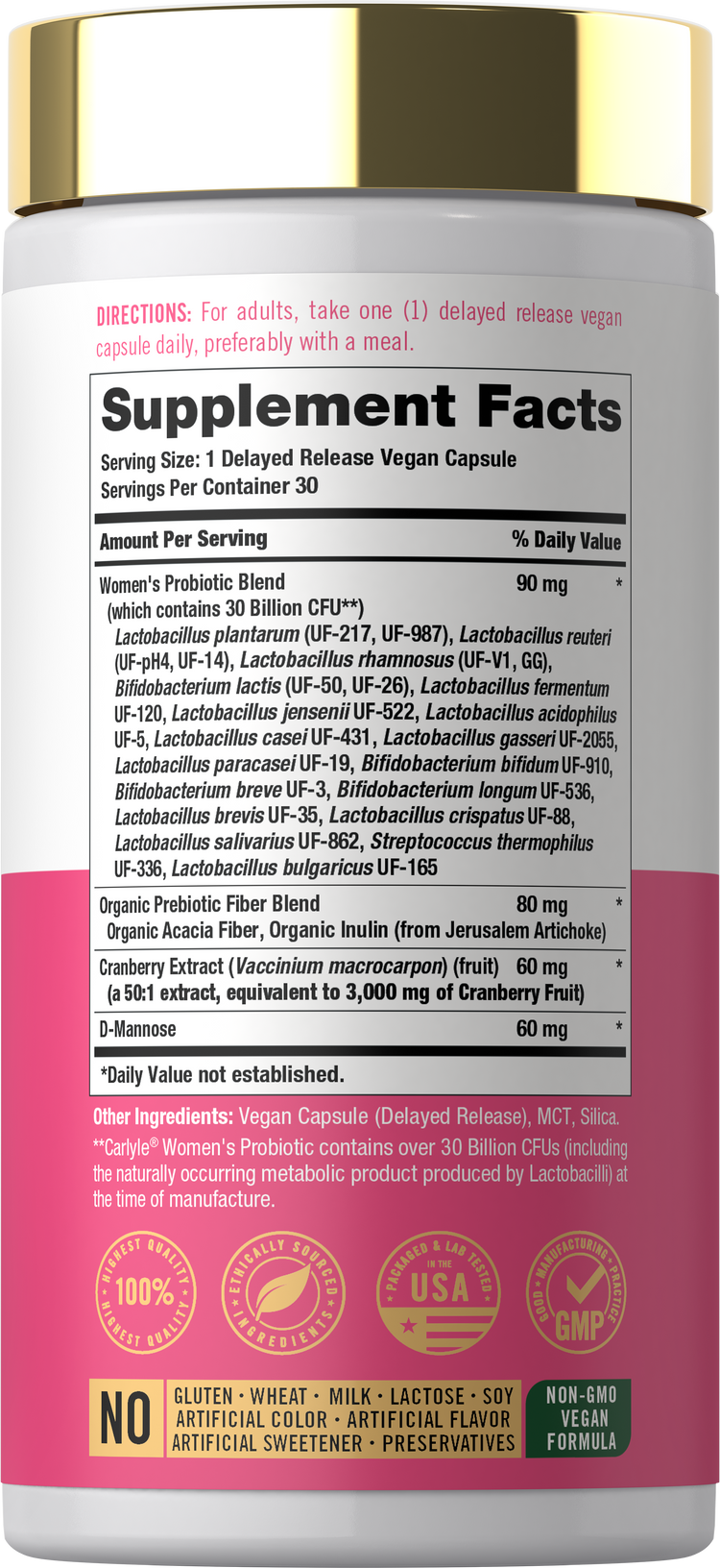 Women's 30 Billion CFU Probiotic | 30 Capsules