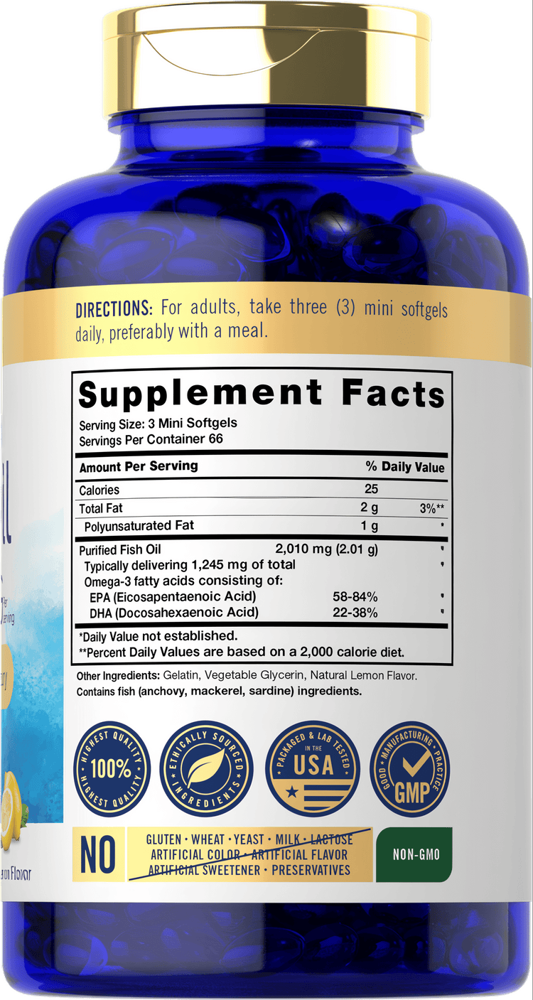 Omega-3 2010mg por porción | 200 Cápsulas Blandas