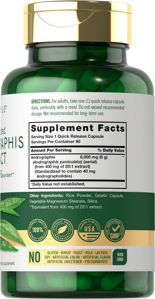 Andrographis Paniculata 8000mg | 90 Capsules