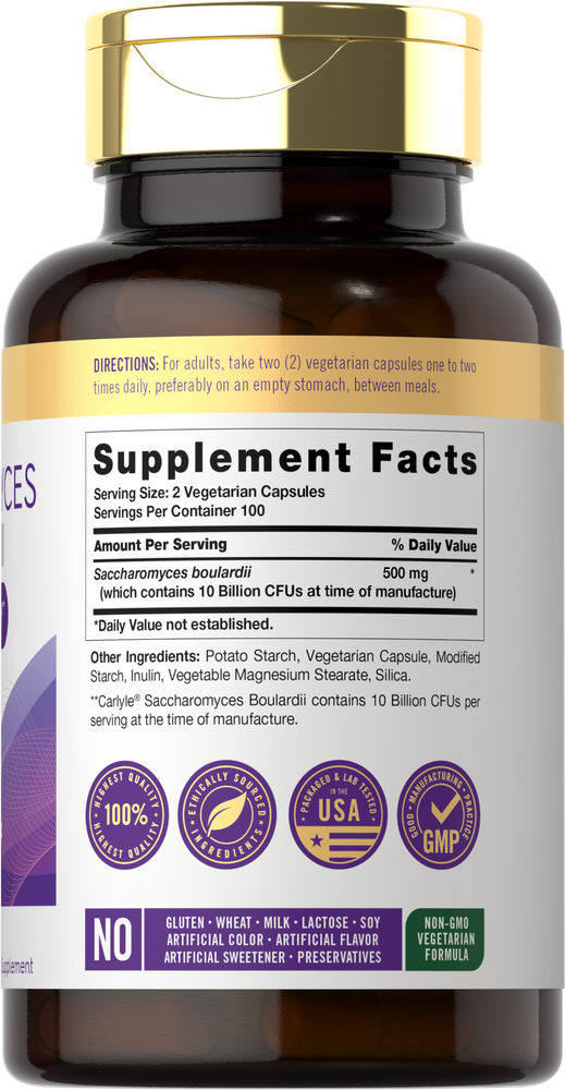 Probiotikum Saccharomyces Boulardii 10 Milliarden KBE pro Portion | 200 Kapseln