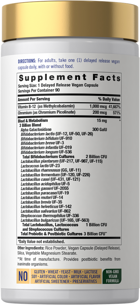 Bloat and Metabolism Probiotic | 90 Capsules