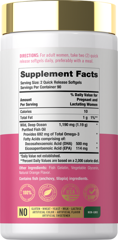 Prenatal DHA Vitamin | 180 Softgels