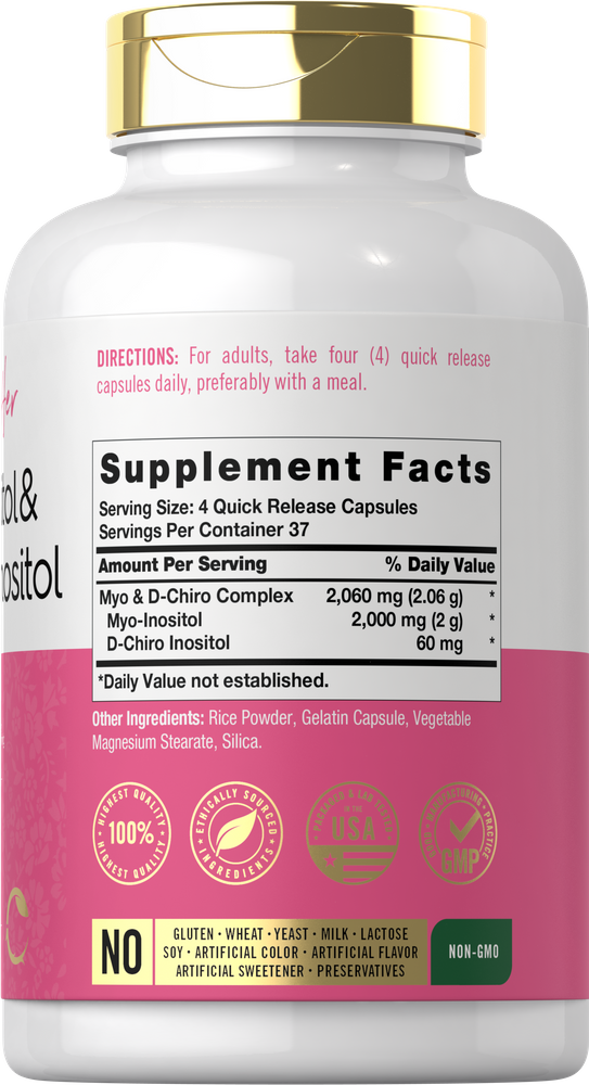 Myo-Inositolo & D-Chiro Inositolo 2060 mg per porzione | 150 Capsule