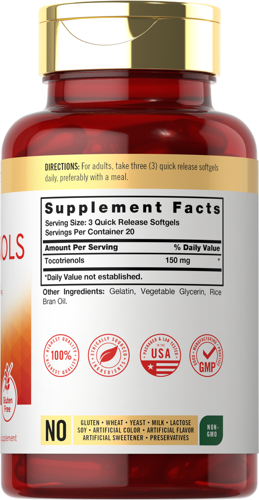 Tocotrienols 150mg per serving | 60 Softgels